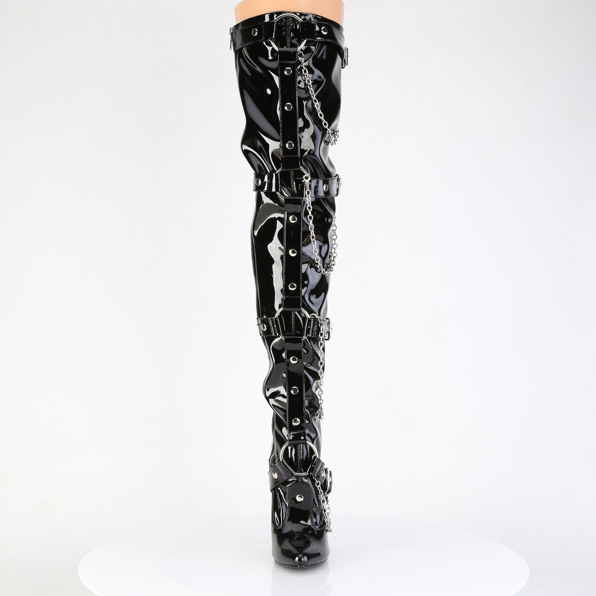 DOMINA-3027 6" Stiletto Heel Stretch Thigh High Boot