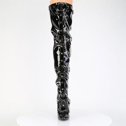 DOMINA-3027 6" Stiletto Heel Stretch Thigh High Boot