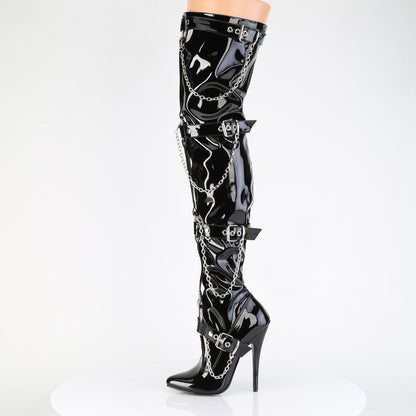 DOMINA-3027 6" Stiletto Heel Stretch Thigh High Boot