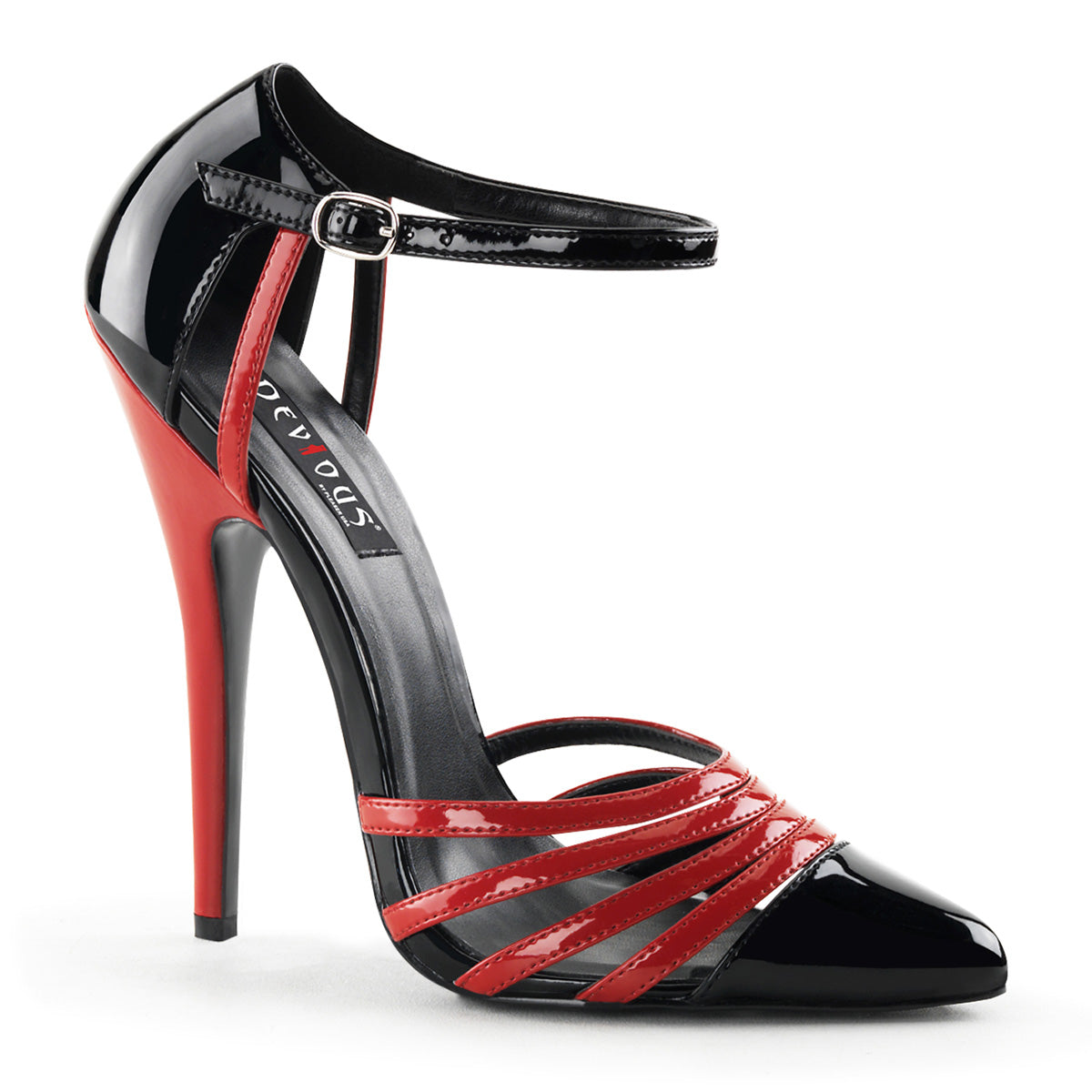 DOMINA-412 **6" Strappy D'Orsay Style Ankle Strap Sandal