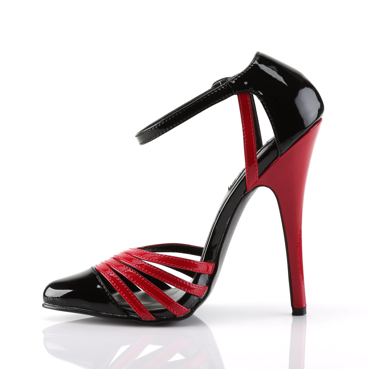 DOMINA-412 **6" Strappy D'Orsay Style Ankle Strap Sandal