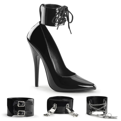 DOMINA-434 6" Pump W/ Interchangeable Ankle Cuffs