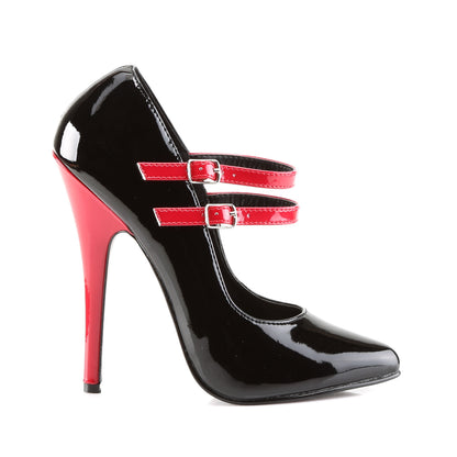 DOMINA-442 6" Mary Jane Pump W/ Contrast Heel