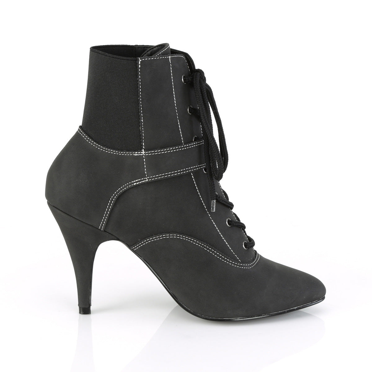 DREAM-1022 4" Heel Buckle Lace-Up Ankle Boot