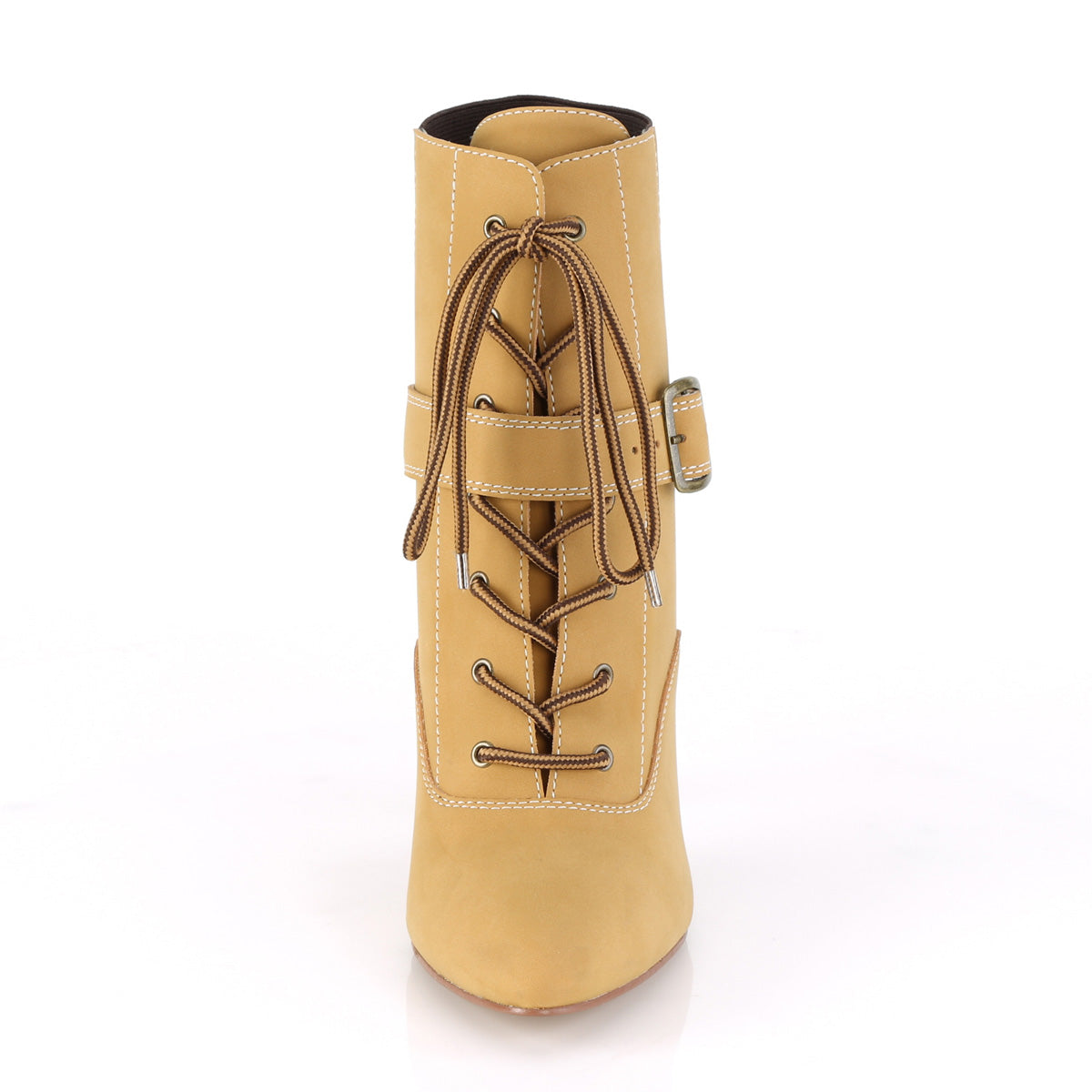 DREAM-1022 4" Heel Buckle Lace-Up Ankle Boot