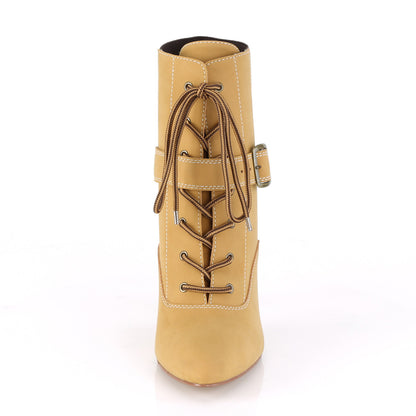 DREAM-1022 4" Heel Buckle Lace-Up Ankle Boot