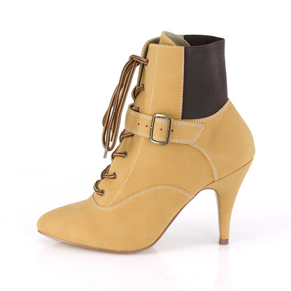 DREAM-1022 4" Heel Buckle Lace-Up Ankle Boot