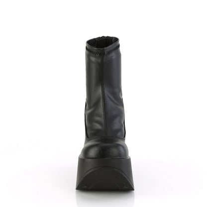 DYNAMITE-100 **5" Star Cutout Platform Wedge Ankle Boot, Back Zip