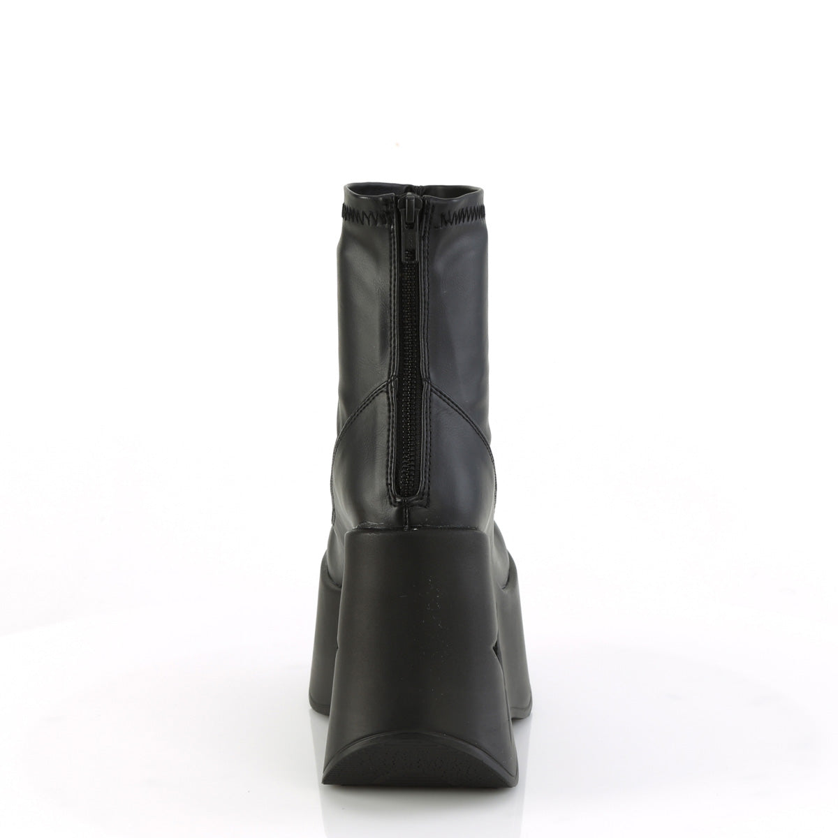 DYNAMITE-100 5" Star Cutout Platform Wedge Ankle Boot, Back Zip