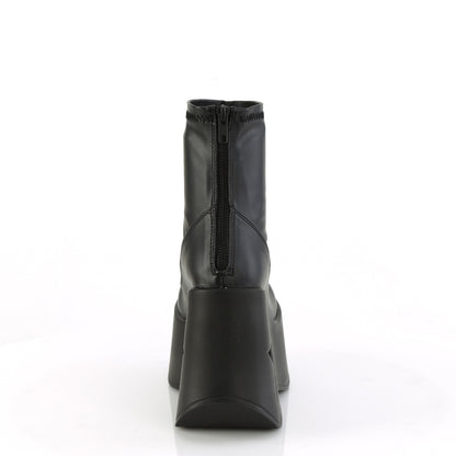 DYNAMITE-100 5" Star Cutout Platform Wedge Ankle Boot, Back Zip