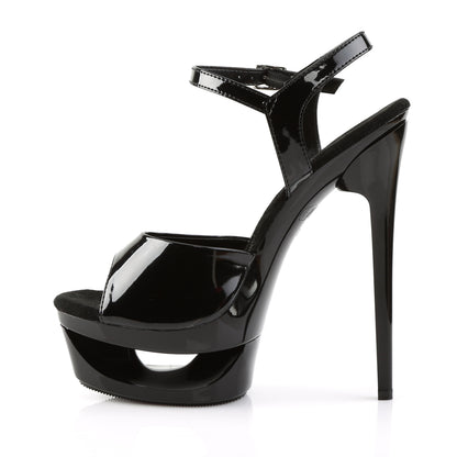 ECLIPSE-609 *6 1/2" Heel, 1 3/4" Cut-Out PF Ankle Strap Sandal