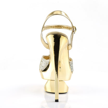 ECLIPSE-619G 6 1/2" Heel, 1 3/4" Cut-Out PF Criss-Cross Ankle Sandal