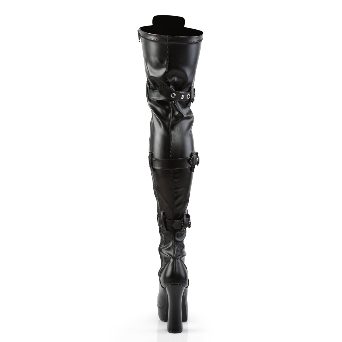 ELECTRA-3028 5" Stack Heel, 1 1/2" PF Front Lace-Up Thigh Boot