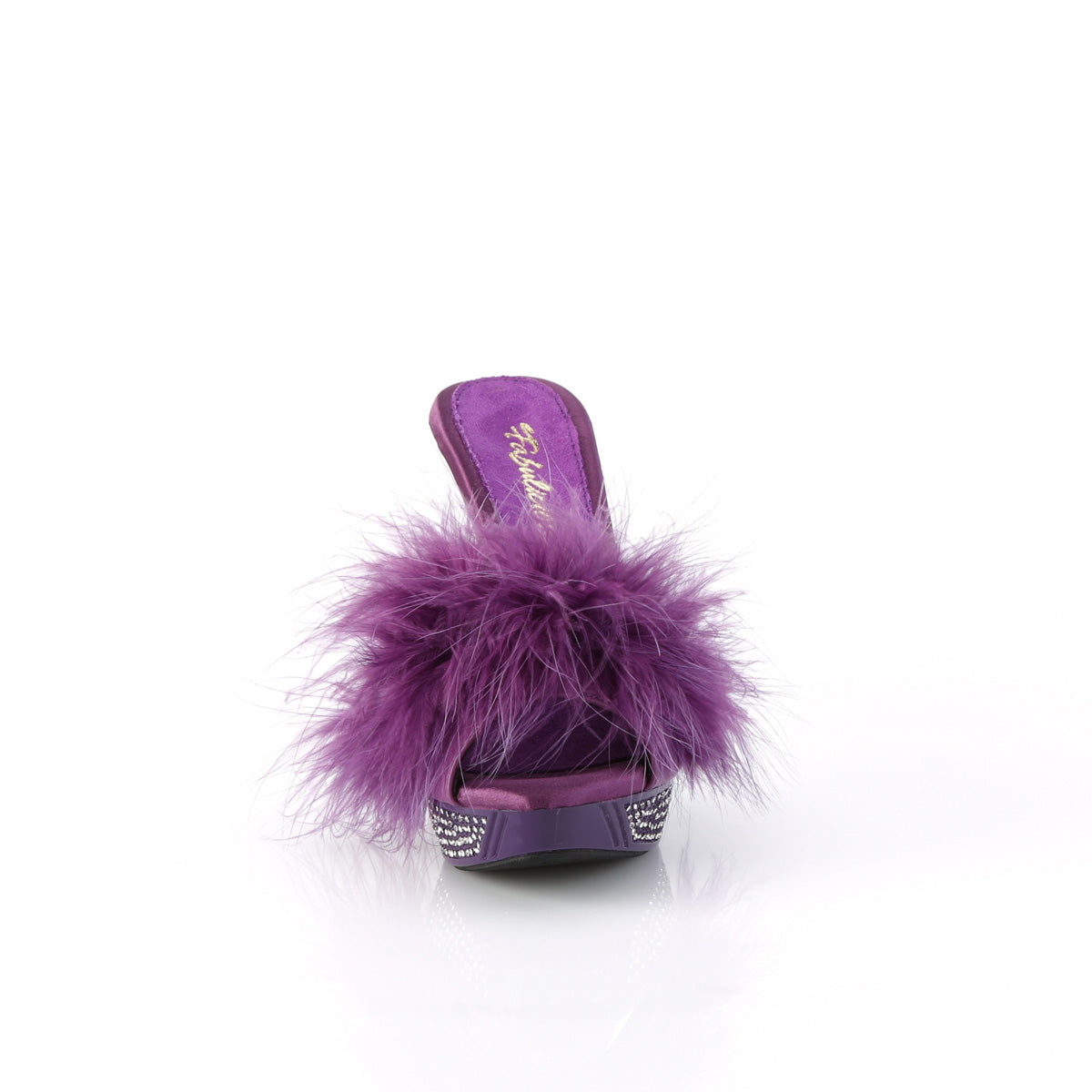 ELEGANT-401F **4 1/2" Heel, 1" PF Marabou Fur Slipper