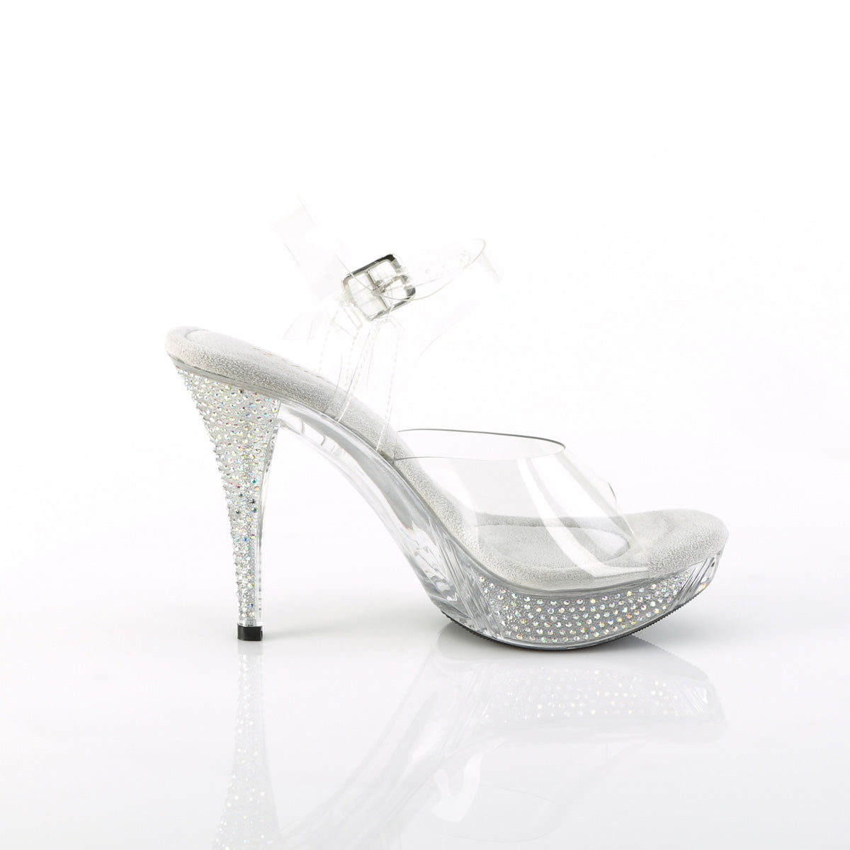 ELEGANT-408ABRS 4 1/2" Heel, 1" PF Ankle Strap Sandal w/ABRS
