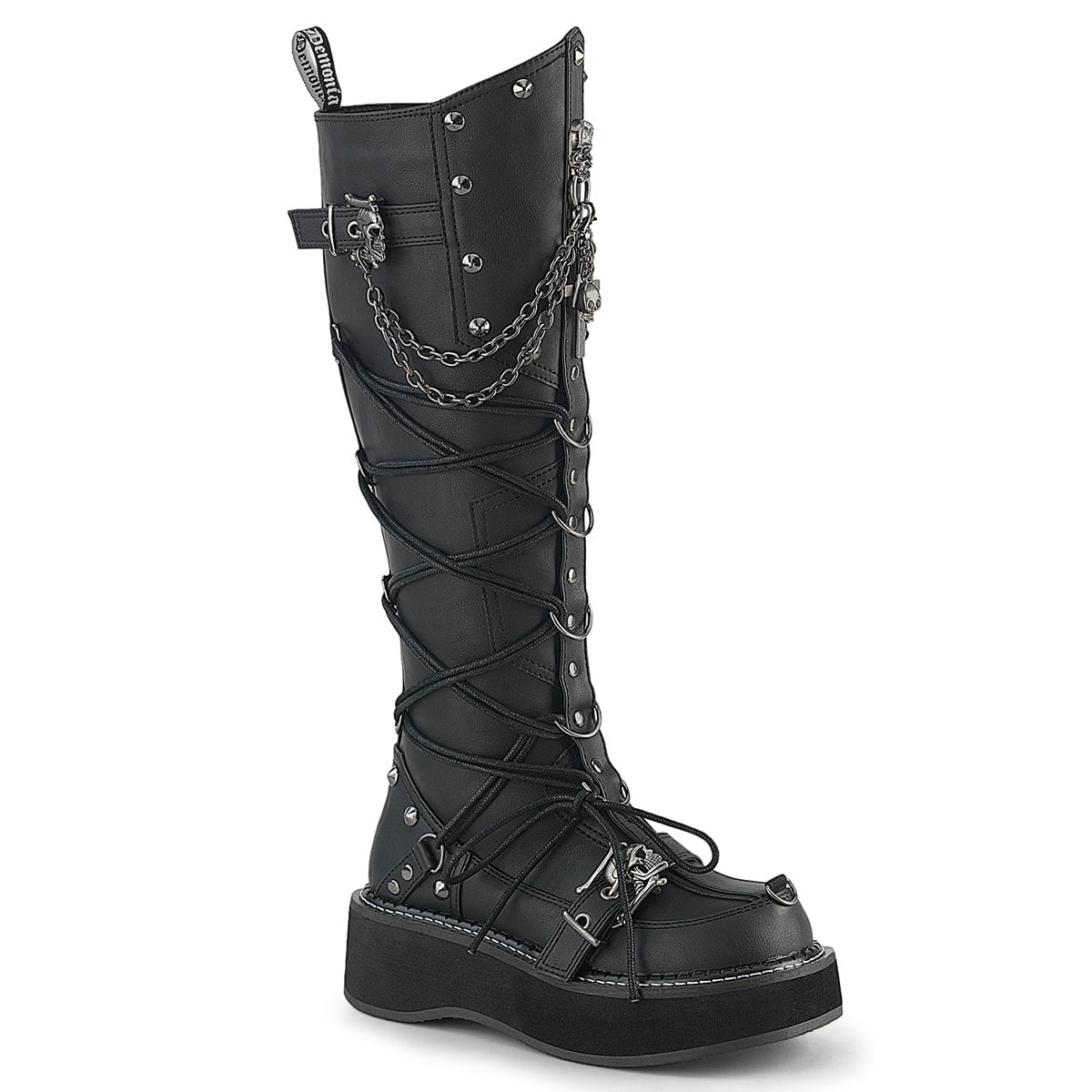 EMILY-221 2" Platform Knee High Boot, Inside Zip