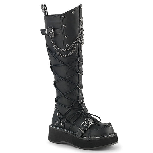 EMILY-221 2" Platform Knee High Boot, Inside Zip