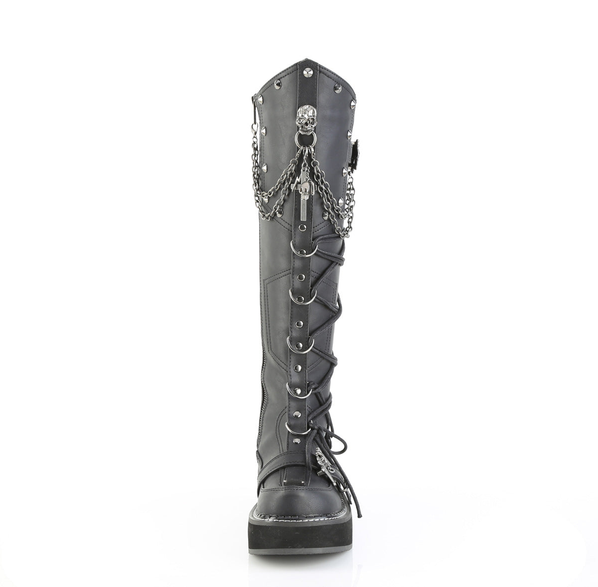 EMILY-221 2" Platform Knee High Boot, Inside Zip