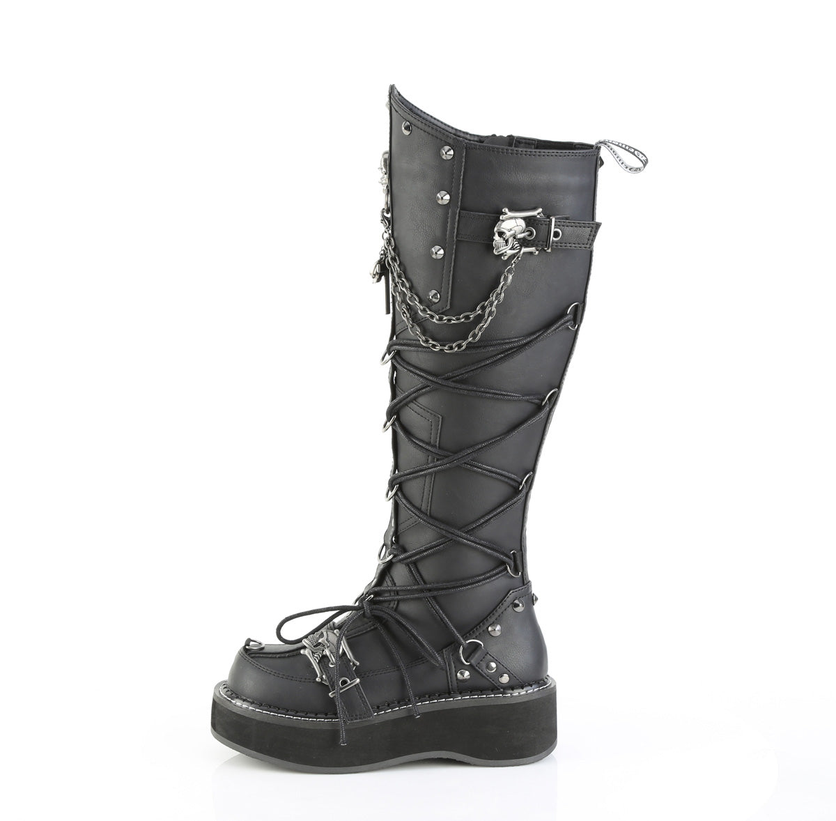 EMILY-221 2" Platform Knee High Boot, Inside Zip