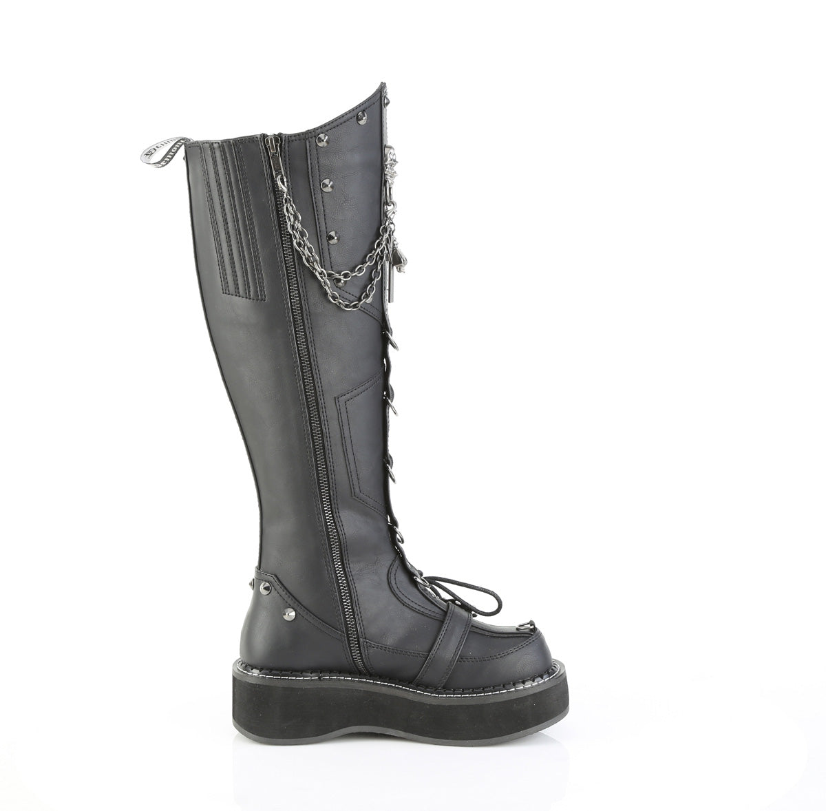 EMILY-221 2" Platform Knee High Boot, Inside Zip