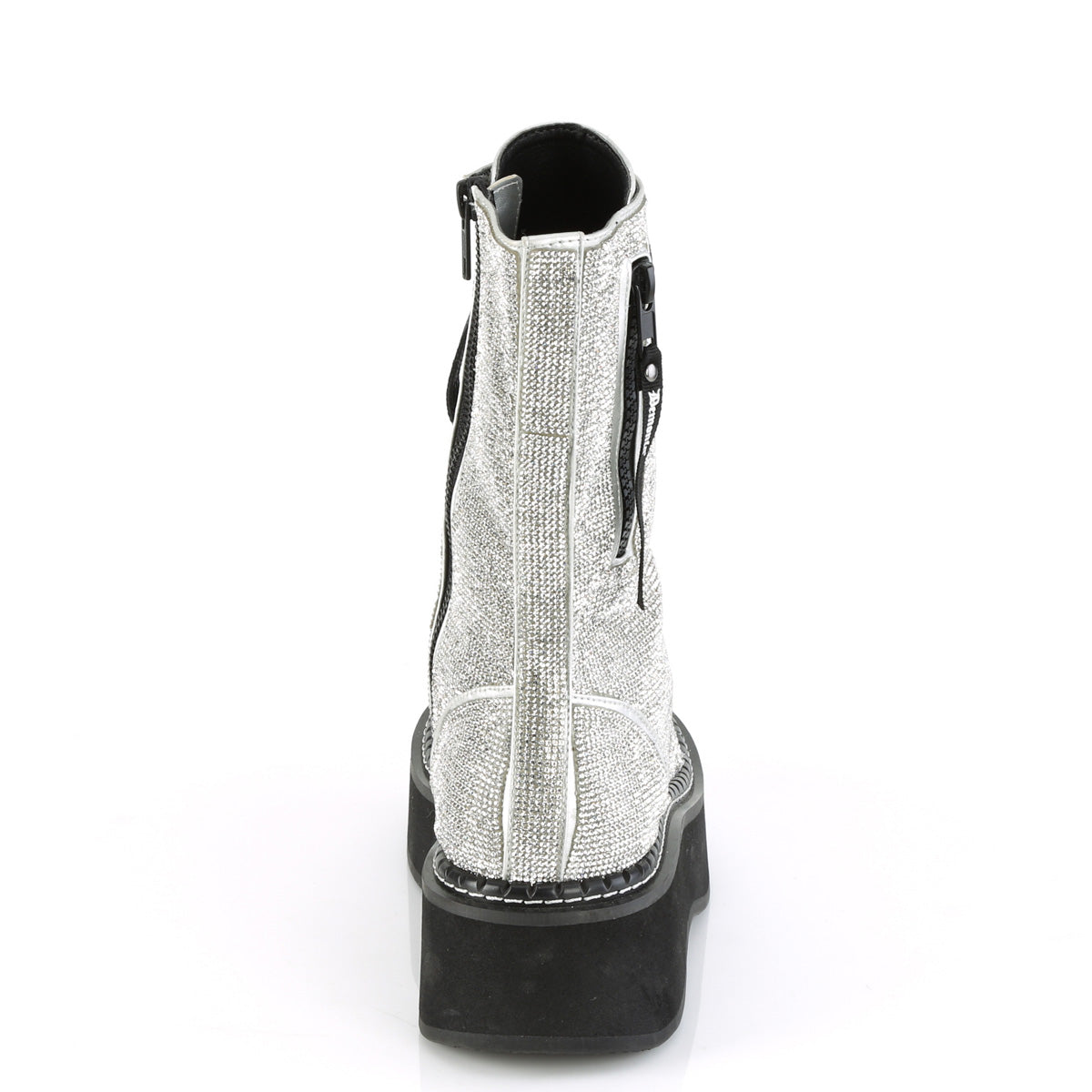 EMILY-362 2" PF Calf High Lace-Up Boot W/ Zip Pocket, Metal Side Zip