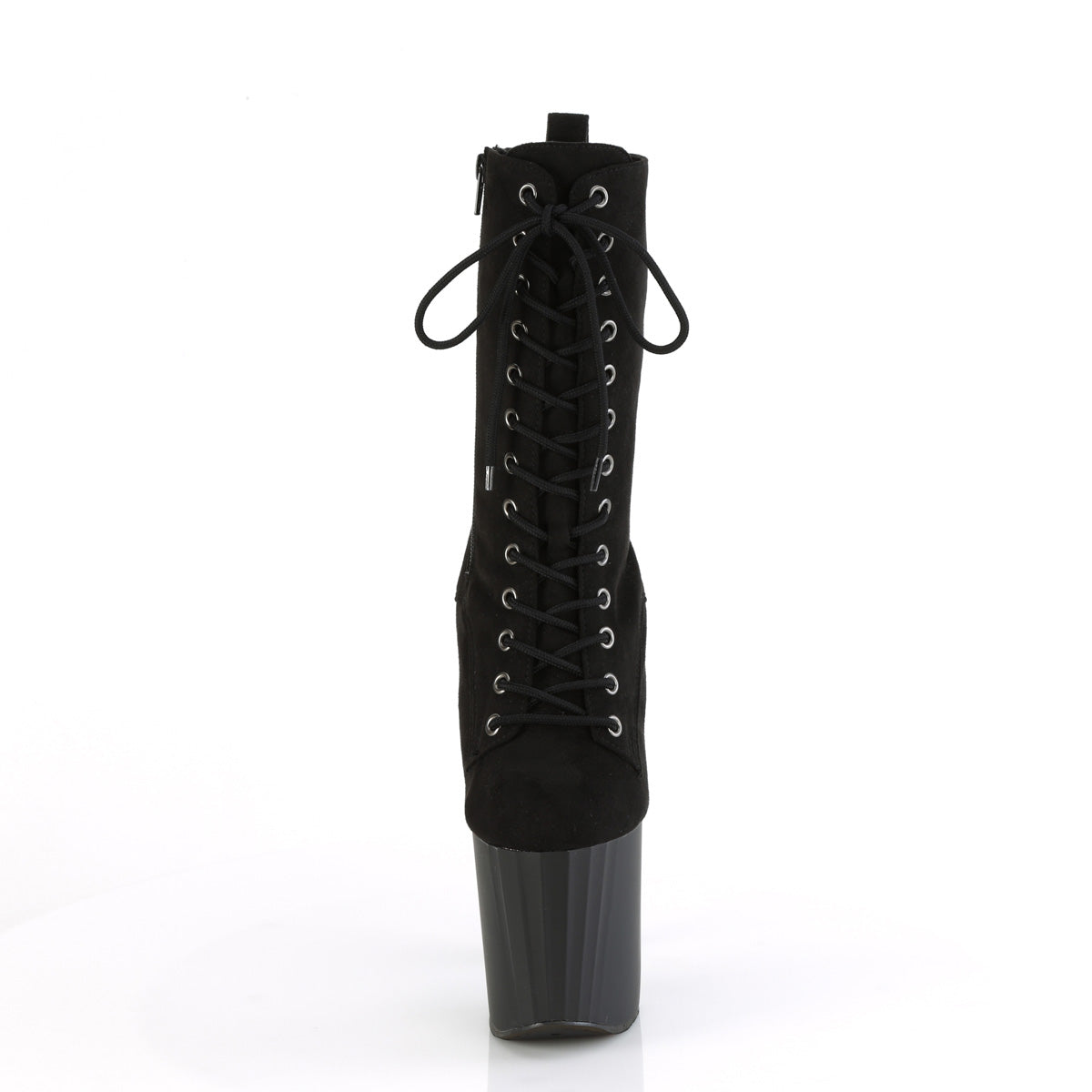 ENCHANT-1040 *8" Heel, 3 3/4" PF Lace-Up Ankle Boot, Side Zip