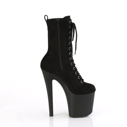 ENCHANT-1040 *8" Heel, 3 3/4" PF Lace-Up Ankle Boot, Side Zip