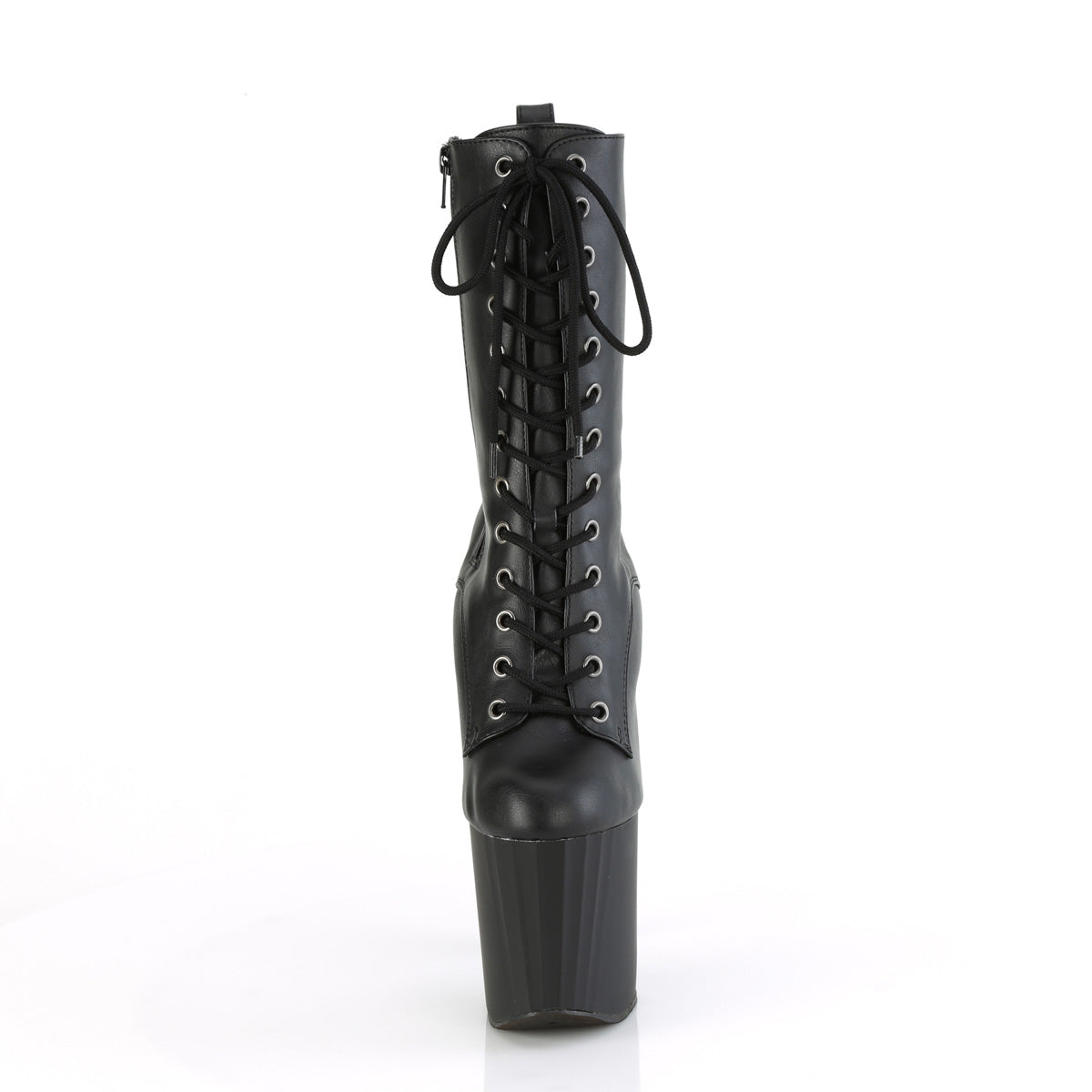 ENCHANT-1040 *8" Heel, 3 3/4" PF Lace-Up Ankle Boot, Side Zip