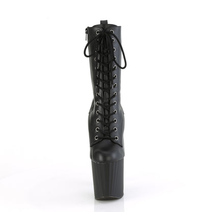 ENCHANT-1040 *8" Heel, 3 3/4" PF Lace-Up Ankle Boot, Side Zip