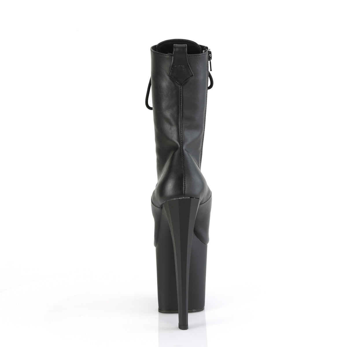 ENCHANT-1040 8" Heel, 3 3/4" PF Lace-Up Ankle Boot, Side Zip
