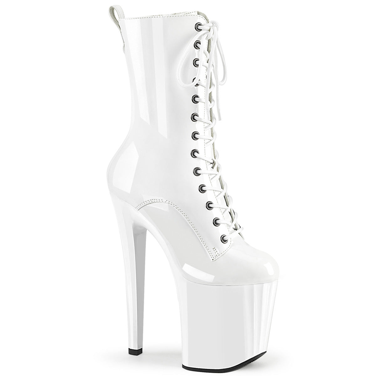 ENCHANT-1040 *8" Heel, 3 3/4" PF Lace Up Ankle Boot, Side Zip