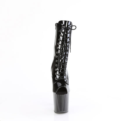 ENCHANT-1041 *8" Heel, 3 3/4" PF Peep Toe Ankle Boot, Side Zip