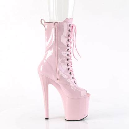 ENCHANT-1041 *8" Heel, 3 3/4" PF Peep Toe Ankle Boot, Side Zip