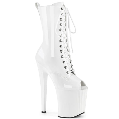 ENCHANT-1041 *8" Heel, 3 3/4" PF Peep Toe Ankle Boot, Side Zip