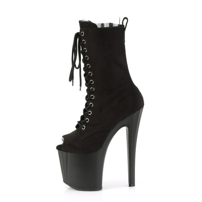 ENCHANT-1041FS *8" Heel, 3 3/4" PF Peep Toe Ankle Boot, Side Zip