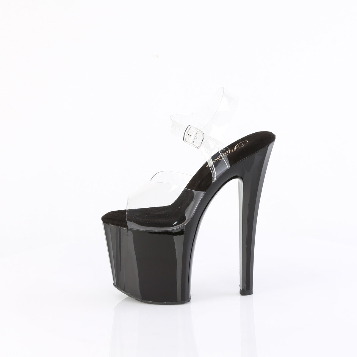 ENCHANT-708 8" Heel, 3 3/4" PF Ankle Strap Sandal