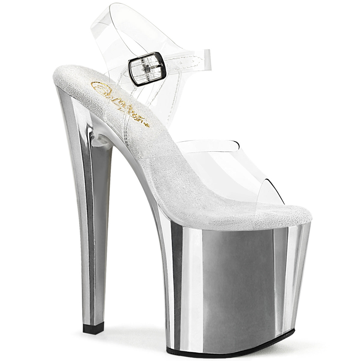 ENCHANT-708 8" Heel, 3 3/4" PF Ankle Strap Sandal