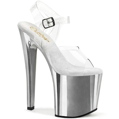 ENCHANT-708 8" Heel, 3 3/4" PF Ankle Strap Sandal
