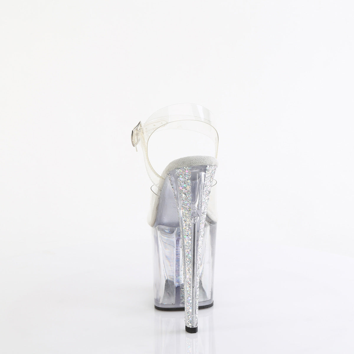 ENCHANT-708AQUA-04 8" Heel, 3 3/4" PF Ankle Strap Sandal