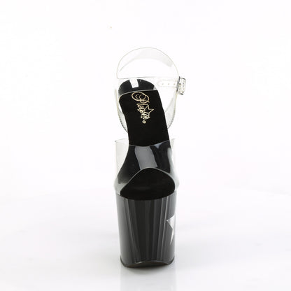 ENCHANT-708LT-STAR *8" Heel, 3 3/4" PF LED Illuminated Ankle Strap Sandal
