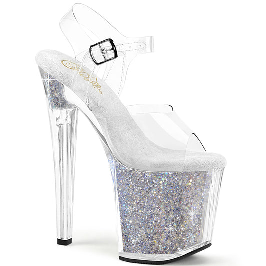 ENCHANT-708RSI 8" Heel, 3 3/4" PF Ankle Strap Sandal w/RS Inserts