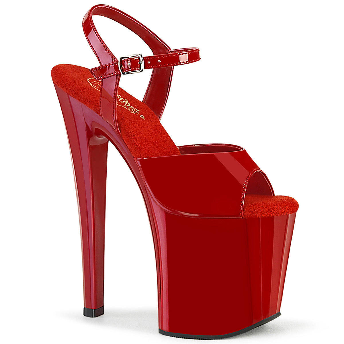 ENCHANT-709 *8" Heel, 3 3/4" PF Ankle Strap Sandal