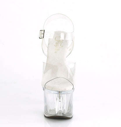 ESTEEM-708 *7" Heel, 3" PF Ankle Strap Sandal