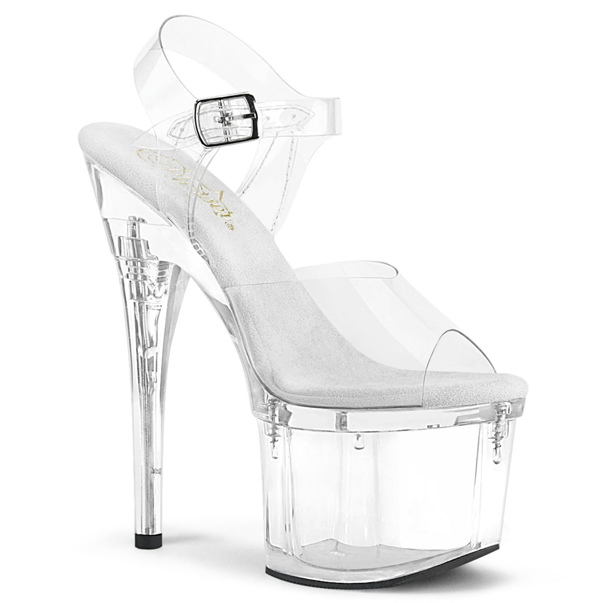 ESTEEM-708 *7" Heel, 3" PF Ankle Strap Sandal