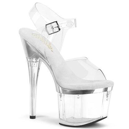 ESTEEM-708 7" Heel, 3" PF Ankle Strap Sandal