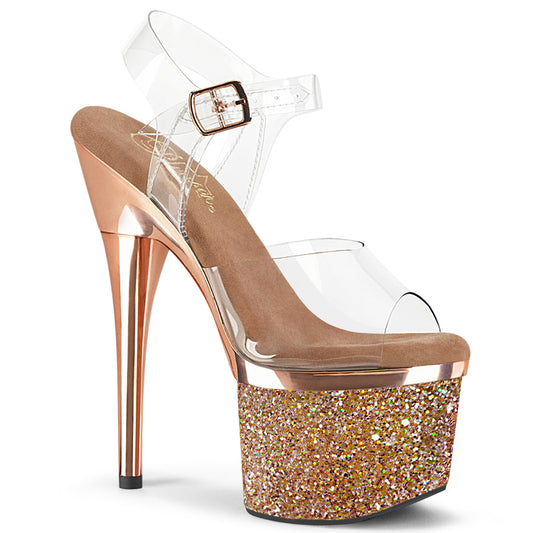 ESTEEM-708CHLG 7" Heel, 3" PF Ankle Strap Sandal