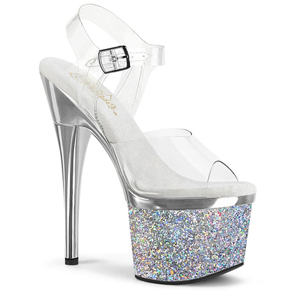 ESTEEM-708CHLG 7" Heel, 3" PF Ankle Strap Sandal