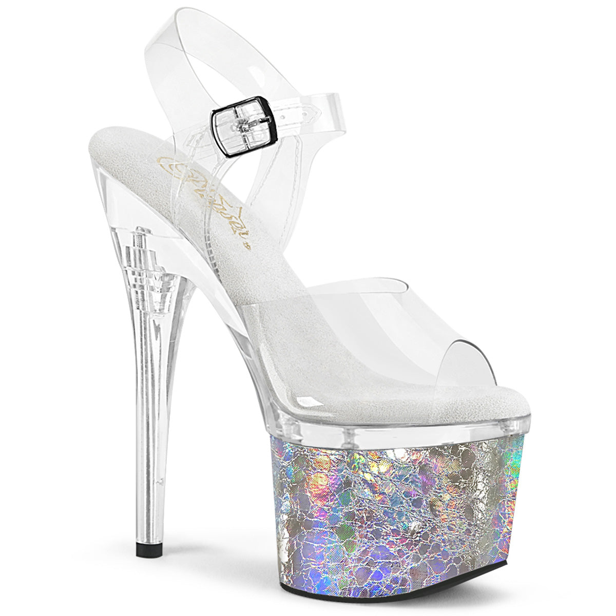 ESTEEM-708CK 7" Heel, 3" PF Ankle Strap Sandal