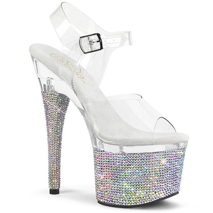 ESTEEM-708DM 7" Heel, 3" PF Ankle Strap Sandal w/RS