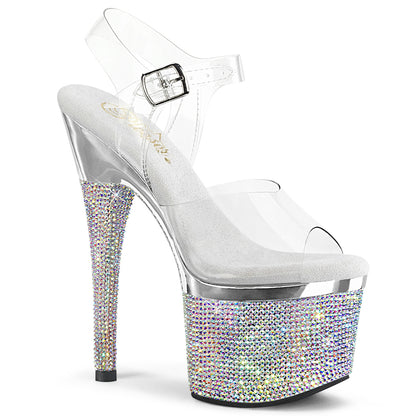 ESTEEM-708DM 7" Heel, 3" PF Ankle Strap Sandal w/RS